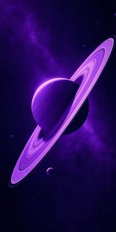 an image of the planets in purple light