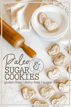 These paleo sugar cookies taste just like the real deal, or maybe even better!  You’ll never miss the gluten, dairy, or sugar. For ten years I experimented with cookie recipes that never quite impressed my family until now! This year we discovered an amazing secret ingredient that makes paleo sugar cookies taste like the real sugar cookies! You can use any frosting recipe you like, but I’ve included a simple and paleo-friendly honey cream frosting too. Cookies With Honey, Paleo Sugar Cookies, Gluten Free Snacks Recipes, Simple Paleo, Real Food Snacks, Honey Cream, Gluten Free Christmas, Low Sugar Recipes, Yummy Dessert