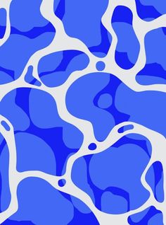 an abstract blue and white background with small circles in the shape of bubbles or waves