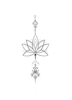 a drawing of a lotus flower on a white background