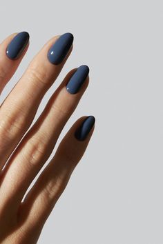 Casual Nails, Blue Nail, Short Acrylic Nails, 가을 패션, Cute Acrylic Nails, Blue Nails