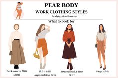 Best Work Clothing Styles for Pear Body Shape - Fashion for Your Body Type Broad Shouldered Pear Shape, Pear Body Shape Aesthetic, Fashion Analysis