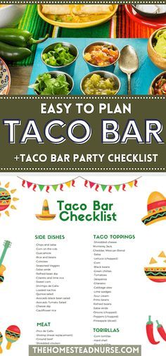 the easy to plan taco bar party checklist