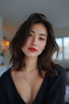 2024 Korean Hair Trends For Women, Korean Hair Trends, Trendy Haircuts For Long Hair, Mullet Hairstyles, Elegant Short Hair, Shoulder Length Bob Haircut, Edgy Summer, Party Hairstyle, Inspired Hairstyles