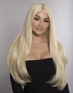 BELLAMI Synthetic Wig Evelina 26" 295G Straight Long Platinum Blonde, Wig Bob, Blond Ombre, Real Hair Wigs, Red To Blonde, Frontal Hairstyles, Best Wigs, Brown Wig, Hair Straight