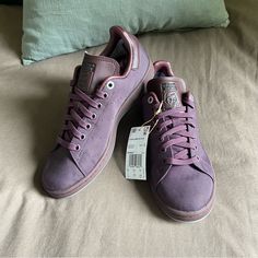 New In Box / Never Worn Adidas Stan Smith Shoes In Mineral Red (Appears As A Deep Maroon/Purple Color) Gore-Tex Overlay Men’s Size 7 (Us) Sporty Purple Sneakers With Textured Sole, Purple Lace-up Sneakers With Textured Sole, Adidas Purple Leather Sneakers, Purple Leather Adidas Sneakers, Olive Green Sneakers, Adidas Samba White, Adidas Ultraboost Dna, Adidas Nite Jogger, Adidas Dame