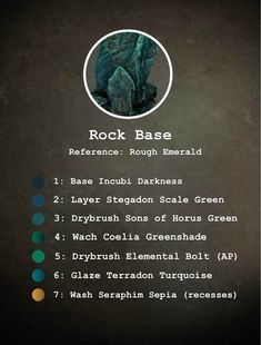 the rock base menu is shown in this screenshote screen shot, with text below it