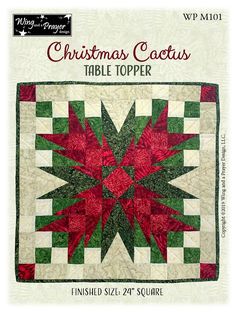 the christmas cactus table topper is shown