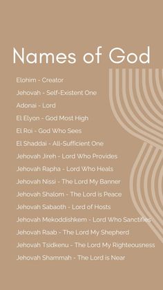 names of God Encouraging Scripture Quotes, Character Of God, Spiritual Names, Jehovah Names, The Names Of God, Bible Quotes Background, Christian Names, Names Of Christ