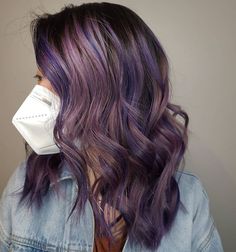 Purple Hair Styles, Purple Highlights Brown Hair, Purple Brown Hair, Purple Hair Color Ideas, Short Purple Hair, Purple Hair Highlights, Purple Hair Color, Purple Ombre Hair, Ombre Lace