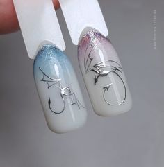 научу рисовать так же 👇 Hades Nails, Dragon Nails, Animal Nail Art, Fantasy Nails, Goth Nails, Animal Nails, Trendy Nail Design