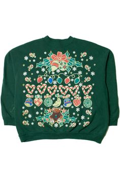 This is a vintage ugly Christmas sweater! That means: 1. We only have one — so you can’t choose a different size or quantity. 2. The size listed on the original tag may not be an accurate indication of the fit. The chest / bust size and length measurements are the most accurate way to estimate the fit. Vintage Apparel, Measurement Length, Christmas Sweatshirts, Ugly Christmas, Christmas Sweater, Being Ugly, Vintage Christmas, Christmas Sweaters, Christmas Holidays