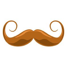 a moustache mustache on a white background