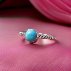 Turquoise Ring | Handmade Dainty Eternity Ring | Stacking Jewelry | Everyday Accessory | Gift for Her. Note:- All kinds of stone are available, Please leave a message or a note. Main Stone: Natural Turquoise  Metal Purity: 925 Sterling Silver Gemstone Size : 5 MM Gemstone Shape : Round  Total Weight: 1.5 to 2.0 gm ( approx ) -: Our Goal is 100% Customer Satisfaction :- -: We use Natural Gemstone :- -: All Products Description are 100% Exact:- Thanks for visiting our shop ... favorite our shop fo Adjustable Fine Jewelry Turquoise Ring, Adjustable Turquoise Fine Jewelry Ring, Stackable Turquoise Ring Fine Jewelry, Stackable Turquoise Ring In Fine Jewelry Style, Dainty Blue Turquoise Stackable Ring, Dainty Turquoise Ring Round Shape Gift, Dainty Turquoise Ring Gift, Dainty Turquoise Ring As Gift, Spiritual Turquoise Ring