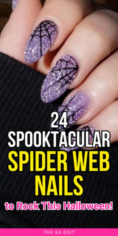 spider web nails, spider web designs. spider nails, spider nail designs, halloween spider web nails. Orange And Black Spider Web Nails, Cobweb Nail Art, October Nails Spider Web, Halloween Nails With Spiders, Sparkly Spider Web Nails, Simple Halloween Nail Art Designs, Spiderweb Halloween Nails, Purple Spider Nails, Spiderweb Nail Designs