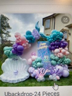 an image of balloons in the shape of mermaids