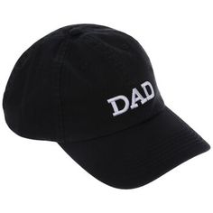 Celebrate parenthood with accessories like the Dad Baseball Cap added to your wardrobe. This black fabric hat features white embroidered letters across the front. Wear this adjustable cap as you take your children to their activities or as you complete tasks around the home to show everyone who's got this whole thing covered! Details: 	 Size: One Size Fits Most 	 Content: 100% Cotton 	 Care: Hand Wash, Cold; Non-Chlorine Bleach Only; Dry Flat Black Dad Hat With Letter Print, Black Dad Hat With Letter Print And Flat Bill, Black Dad Hat With Letter Print And Curved Bill, Father's Day Casual Adjustable Snapback Hat, Black Cotton Dad Hat, One Size Fits Most, Black Cotton Dad Hat One Size, Adjustable Dad Hat Baseball Cap For Father's Day, Black Adjustable Dad Hat With Embroidered Logo, Black Cotton Dad Hat With Letter Print