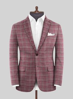 Take a break from your everyday outfit routine with our Noble Isadora Check Wool Silk Linen Suit, which adds a stylish and refined flair to your look. Painstakingly crafted from a blend of wool, silk, and linen, this suit sports a chic plaid weave in a delightful mix of pink and brown tones, bringing a refreshing burst of color to your ensemble. So, amplify your presence and imprint a lasting legacy with a dose of the boldness of our suit.   About Noble Collection: A seamless union of refined craftsmanship and Italian luxury. Impeccably tailored from superior wool, silk, linen, and cotton, these contemporary designs embody sophisticated elegance. Experience the breathability of wool, brilliance of silk, freshness of linen, and softness of cotton – distinctive hallmarks defining the Noble C Tailored Silk Suits For Fall, Elegant Tweed Suit With Lapel Collar, Custom Fit Wool Suits With Long Sleeve, Custom Fit Wool Suit With Long Sleeves, Custom Fit Wool Long Sleeve Suits, Fitted Tweed Suit With Long Sleeves, Blue Linen Suit, Mint Green Jacket, Brown Tweed Suit