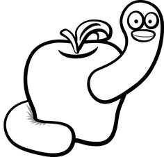 an apple cartoon character with eyes and arms stretched out in front of the viewer's face