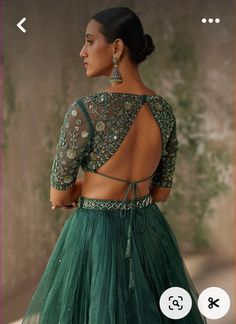 Lehenga For Wedding Guests, Blouses For Lehenga, Blouse Designs With Border, Blouse Designs Lehenga, Net Lehenga Designs, Indian Saree Blouse Designs, Modern Lehenga Designs, Blouse For Lehenga, Blouse Designs For Lehenga