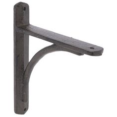 an iron shelf bracket on a white background