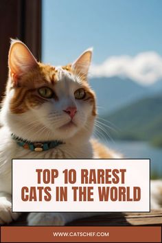 an orange and white cat with the words top 10 rarest cats in the world