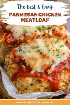 the best and easy parmesan chicken meatloaf is an easy dinner idea