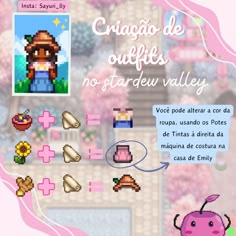 Stardew Winter Outfit Ideas, Stardew Valley Wedding Outfit, Stardew Valley Summer Outfits, Winter Outfit Stardew Valley, Stardew Valley Outfit Recipes, Stardew Outfit Recipes, Stardew Winter Outfit, Stardew Valley Clothes Guide Ideas, Stardew Valley Farmer Outfit