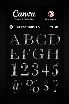 the font and numbers are all drawn in white ink on a black background with an ad for