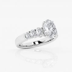 2 3/4 ctw Oval Lab Grown Diamond Seven Stone Graduated Engagement Ring Platinum FG, VS2+ Engagement Ring Platinum, Side Stone Engagement Ring, Engagement Rings Platinum, Diamond Chain, Matching Band, Anniversary Bands, Oval Diamond, Engagement Ring Settings, Adjustable Bracelet