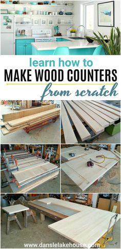 how to make wood counters in the kitchen