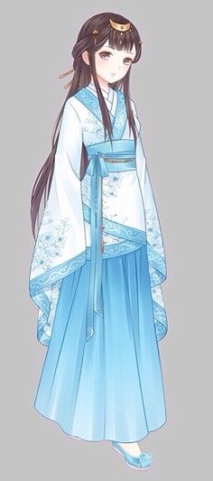 Blue Kimono, Chinese Art Girl, Anime Artwork, An Anime, Anime Outfits, Manga Girl