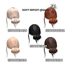 the different types of ponytails are shown