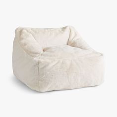 a white bean bag chair on a white background