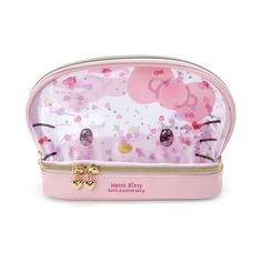 This Sanrio Hello Kitty 50th Anniv Pouch (517623) is the perfect way to celebrate this iconic character's special anniversary! Its unique design features a fun print of the famous kitty and is sure to make any fan smile. It's also great for storing your essentials and makes a great statement piece. Kawaii Transparent, Hello Kitty Makeup Bag, Travel Cosmetic Bags, Cosmetic Pouch, Fun Prints, Tools Accessories, 50th Anniversary, Jewelry Organization, Beauty Tools