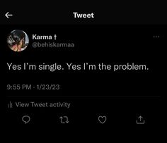 the tweet is being posted to someone on their cell phone, and it looks like they're single