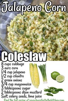 an image of corn coleslaw recipe