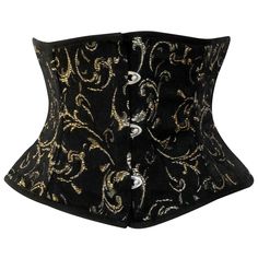 * Hey there! Take a look at our amazing Brocade Mini cincher Corset! * It's a special, handmade creation that can make your body look curvier. * This corset has strong steel bones, which means it's really sturdy. You can     lace it up tightly to train your waist and make it smaller. * No worries about putting it on or taking it off--it has a front busk that     makes it super easy. * Inside the corset, there are springs and steel rods that give you great    support and a comfy fit. * And guess what? The corset is lined with soft black cotton fabric, so it's    extra cozy to wear it all day long. * You can wear this versatile corset over a blouse or top to add a fancy touch    to your outfit. It covers your stomach and hips nicely, giving you a    flattering silhouette and making your tumm Medieval Corset, Cincher Corset, Waist Shapers, Lace Tights, Waist Training, Steel Rod, Brocade Fabric, Corsets, Comfy Fits