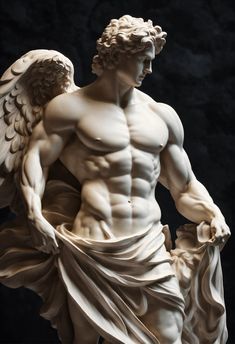 an image of a statue of a man with wings