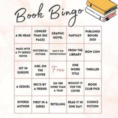 a printable book bingo game with books on it and the words'book bingo '