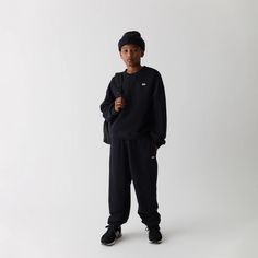 Kith Kids Long Sleeve Nelson Crew - Black Summer Monogram, Team Usa Olympics, Kith Women, Ronnie Fieg, French Terry Fabric, Fall Kids, Clarks Originals, Sandals For Sale, Knitwear Tops