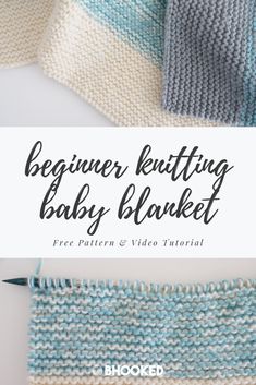 How to knit a baby blanket for beginnersClick through for the instructions and a video tutorialBHooked Crochet FreeKnittingPattern Knitting Baby Blankets, Baby Blanket Tutorial, Debbie Macomber, Knit Baby Blanket, Easy Knitting Projects, Blanket Knitting Pattern, Baby Blanket Knitting