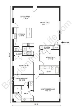 the floor plan for a two bedroom apartment with an attached bathroom and living room area