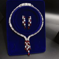 Necklace Jewelry Sets for Women Bridal Wedding Costume Accessories Luxury CZ Red Color White and Wedding Costume, Wedding Costumes, Accessories Luxury, Bridal Wedding, Necklace Jewelry, Costume Accessories, Wedding Bridal, Red Color, Jewelry Sets