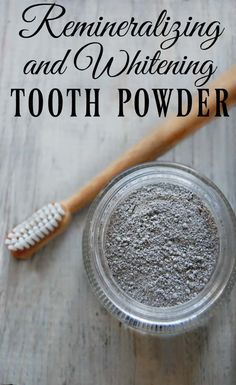 Remineralizing and Whitening Tooth Powder - The Pistachio Project Toothpaste Recipe, Homemade Toothpaste, Tooth Powder, Baking Soda Uses, Baking Soda Shampoo, Natural Teeth, Bentonite Clay, Oral Health Care, Be Natural