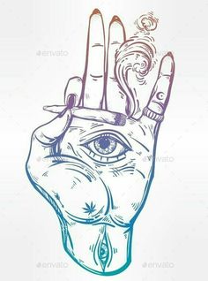 a hand with an all seeing eye on it