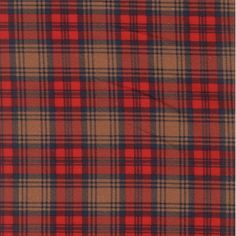 a red and brown plaid fabric