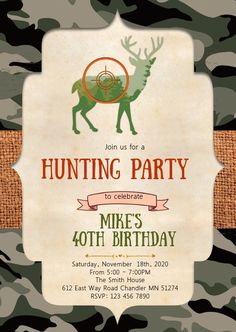 this is a hunting birthday party with camo