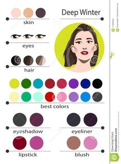 Deep Winter Actress, Colors For Deep Winter, Deep Winter Makeup Looks, True Cool Winter, Deep Winter Hair Color, Deep Winter Makeup, Color Analysis Palette