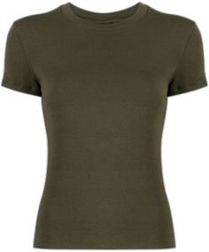 Round Neck, Short Sleeves, Green, T Shirt